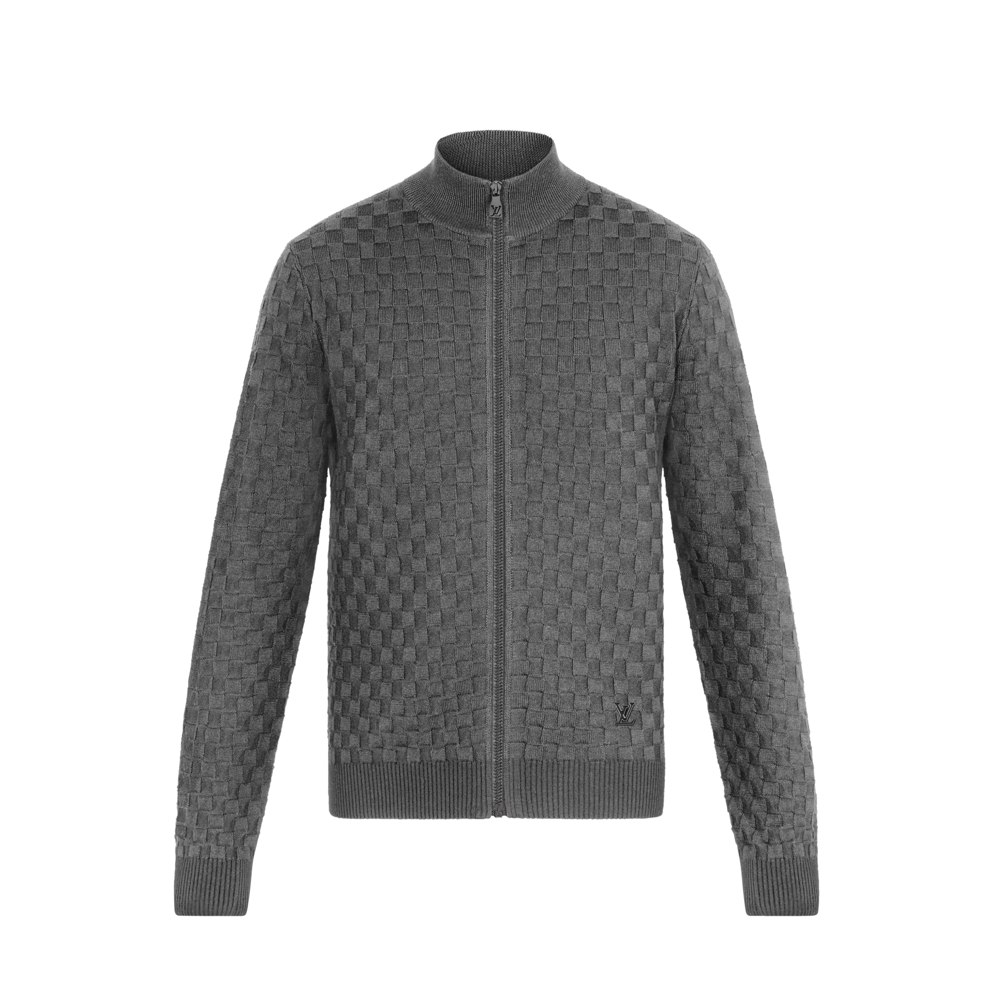 Damier Signature Zip-Through Cardigan - Ready-to-Wear | LOUIS VUITTON